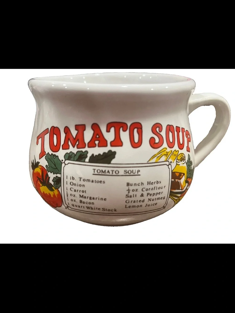 Vintage Recipe Soup Mugs Set of 2 – Tomato Soup & Scotch Broth – Retro Kitchen